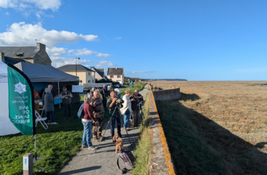 Le stand face aux prés salés